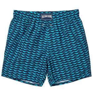 Vilebrequin Poisson Shamac Blue Turquoise Men's XL Swim Trunks Fish St-Tropez
